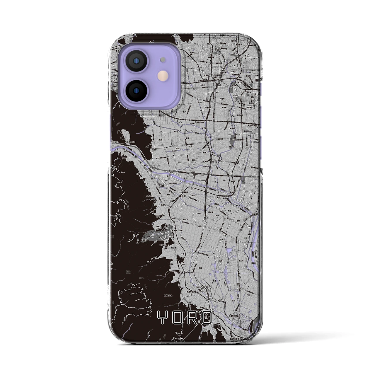 【養老(岐阜県)】地図柄iPhoneケース(クリアタイプ)