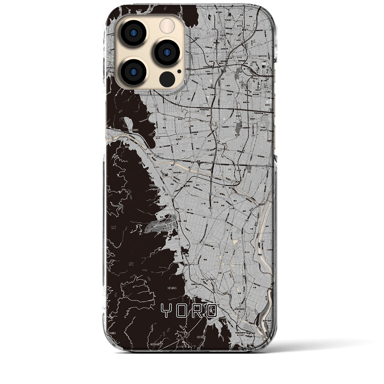 【養老(岐阜県)】地図柄iPhoneケース(クリアタイプ)