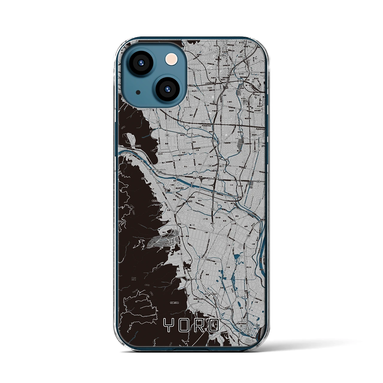 【養老(岐阜県)】地図柄iPhoneケース(クリアタイプ)