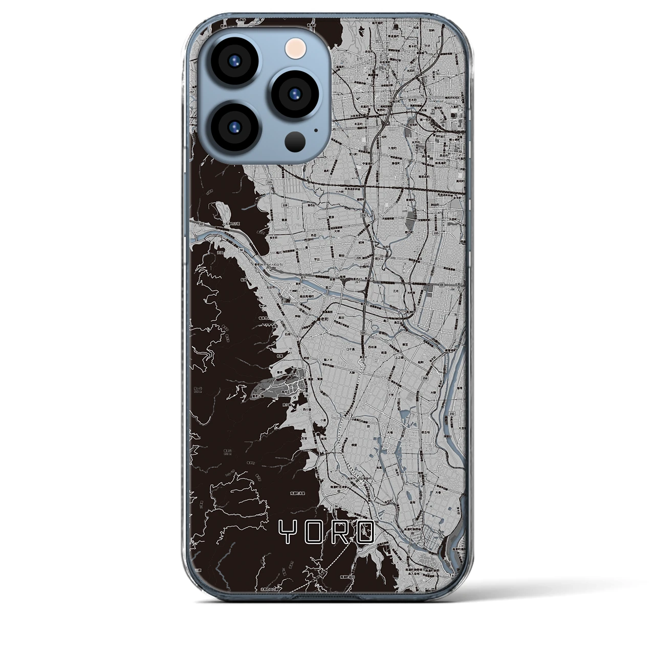 【養老(岐阜県)】地図柄iPhoneケース(クリアタイプ)