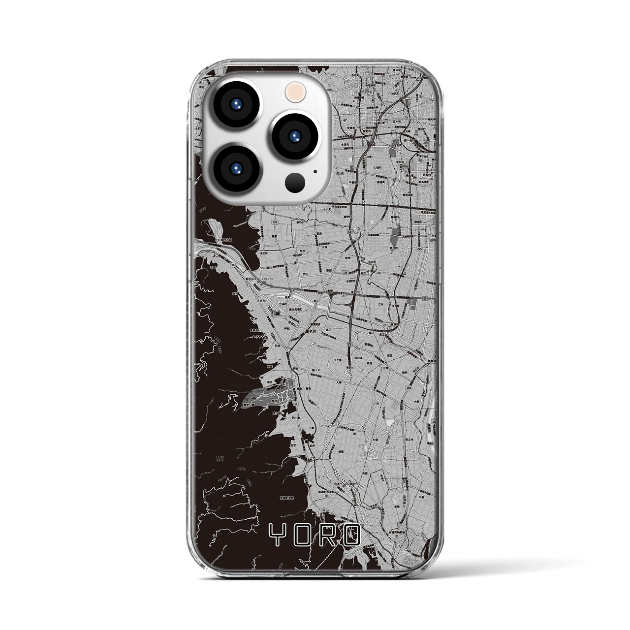 【養老(岐阜県)】地図柄iPhoneケース(クリアタイプ)