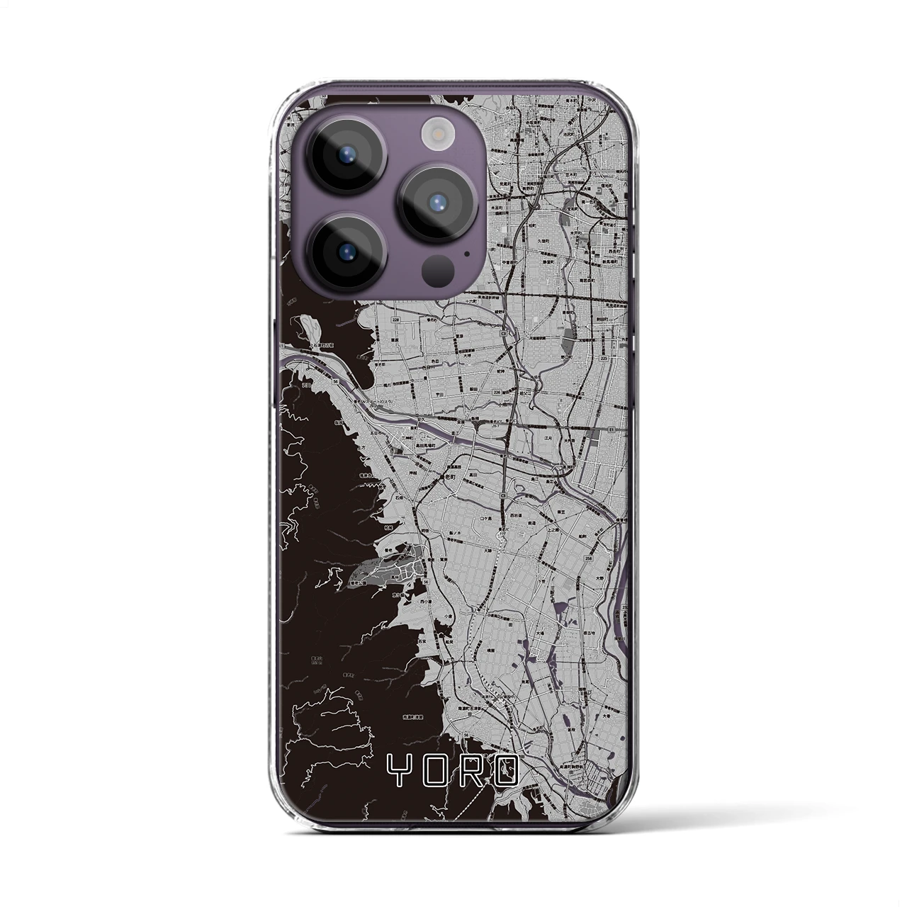 【養老(岐阜県)】地図柄iPhoneケース(クリアタイプ)