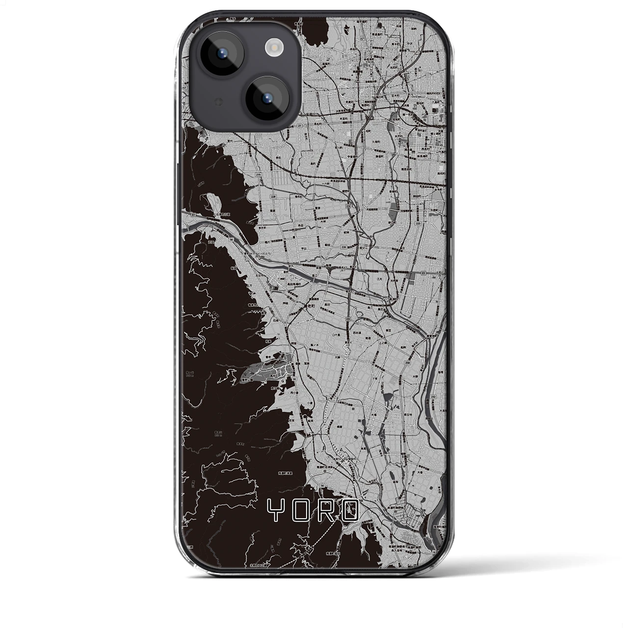 【養老(岐阜県)】地図柄iPhoneケース(クリアタイプ)