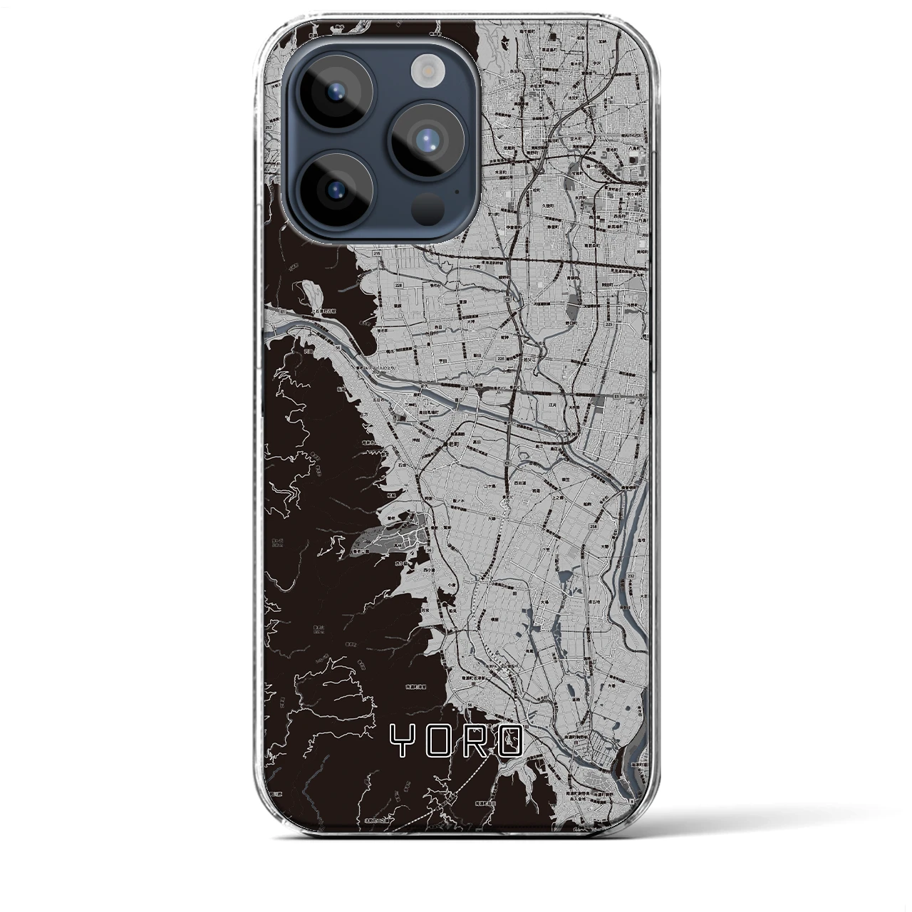 【養老(岐阜県)】地図柄iPhoneケース(クリアタイプ)