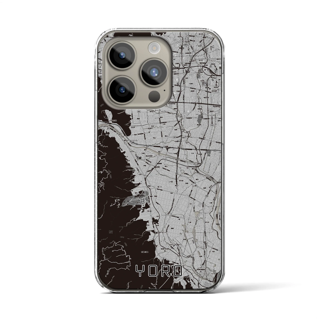 【養老(岐阜県)】地図柄iPhoneケース(クリアタイプ)