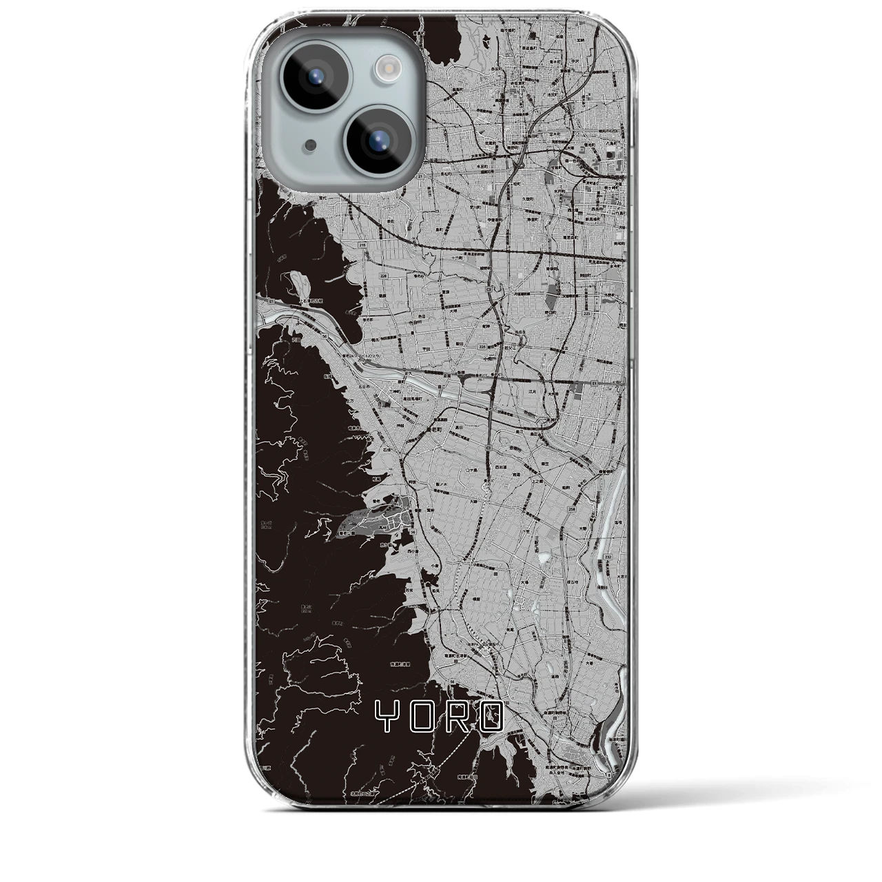 【養老(岐阜県)】地図柄iPhoneケース(クリアタイプ)