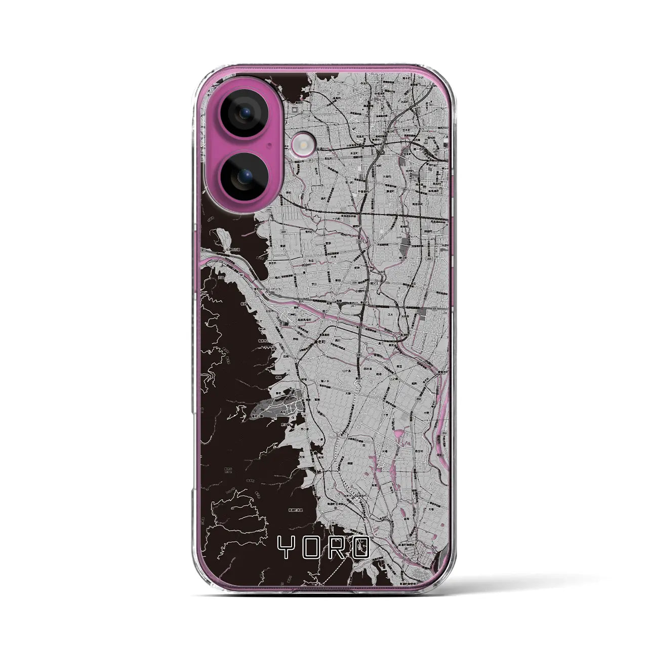 【養老(岐阜県)】地図柄iPhoneケース(クリアタイプ)