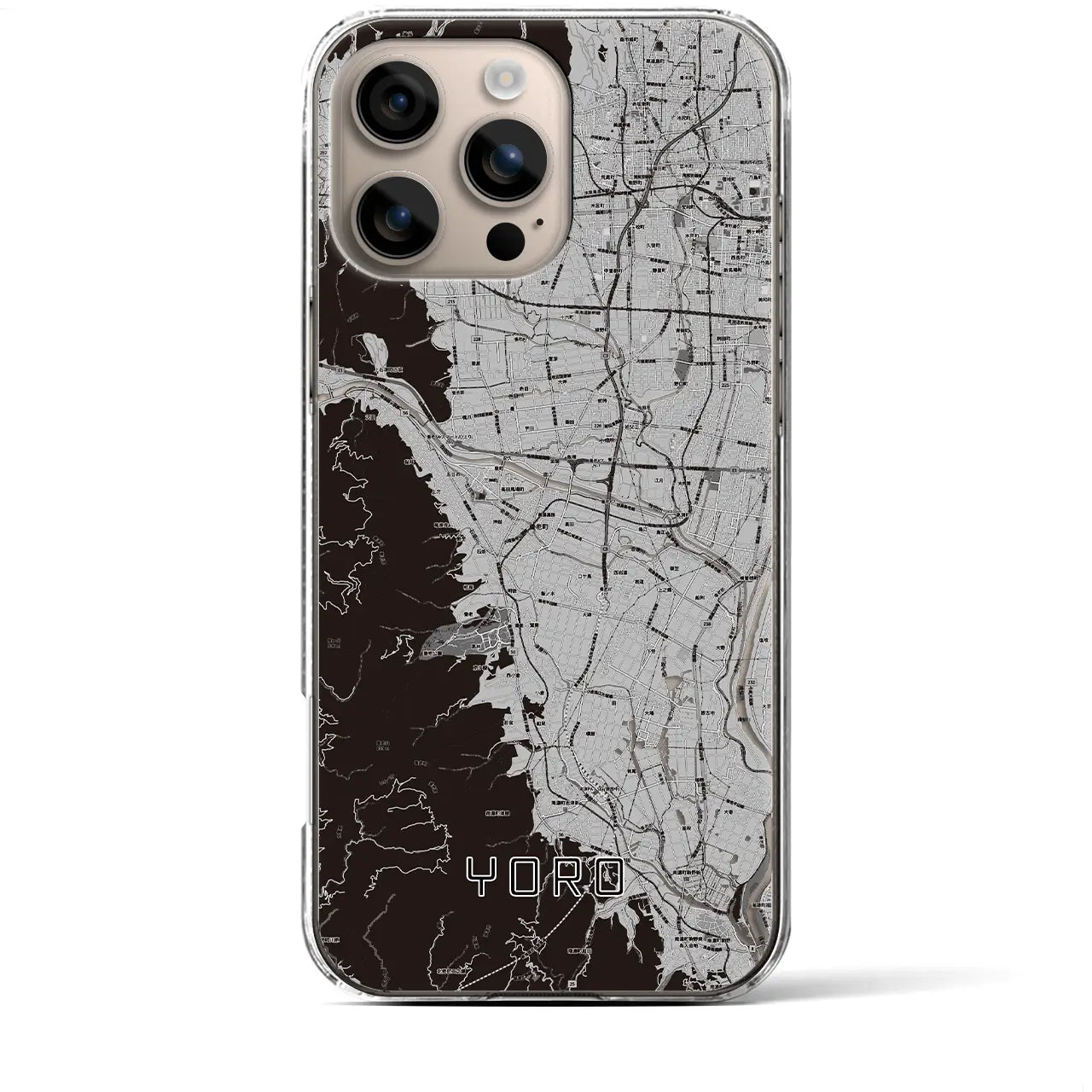 【養老(岐阜県)】地図柄iPhoneケース(クリアタイプ)