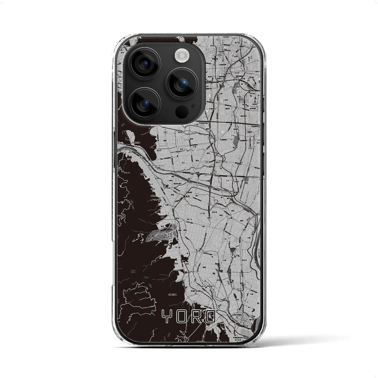 【養老(岐阜県)】地図柄iPhoneケース(クリアタイプ)