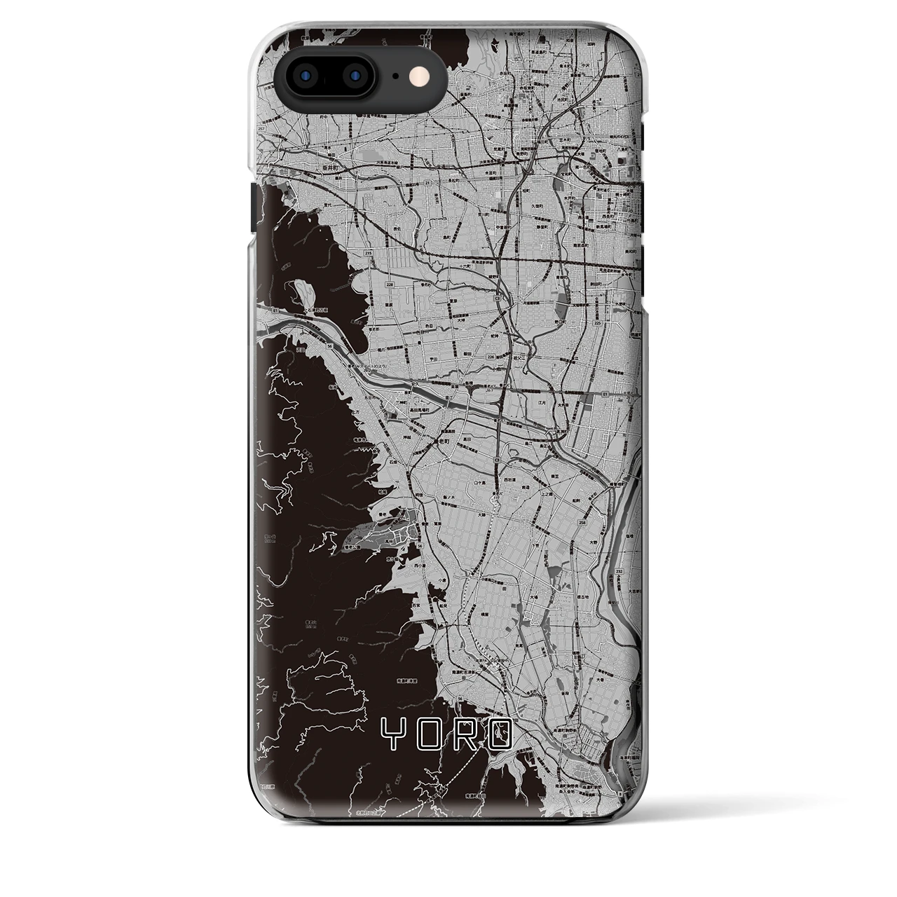 【養老(岐阜県)】地図柄iPhoneケース(クリアタイプ)