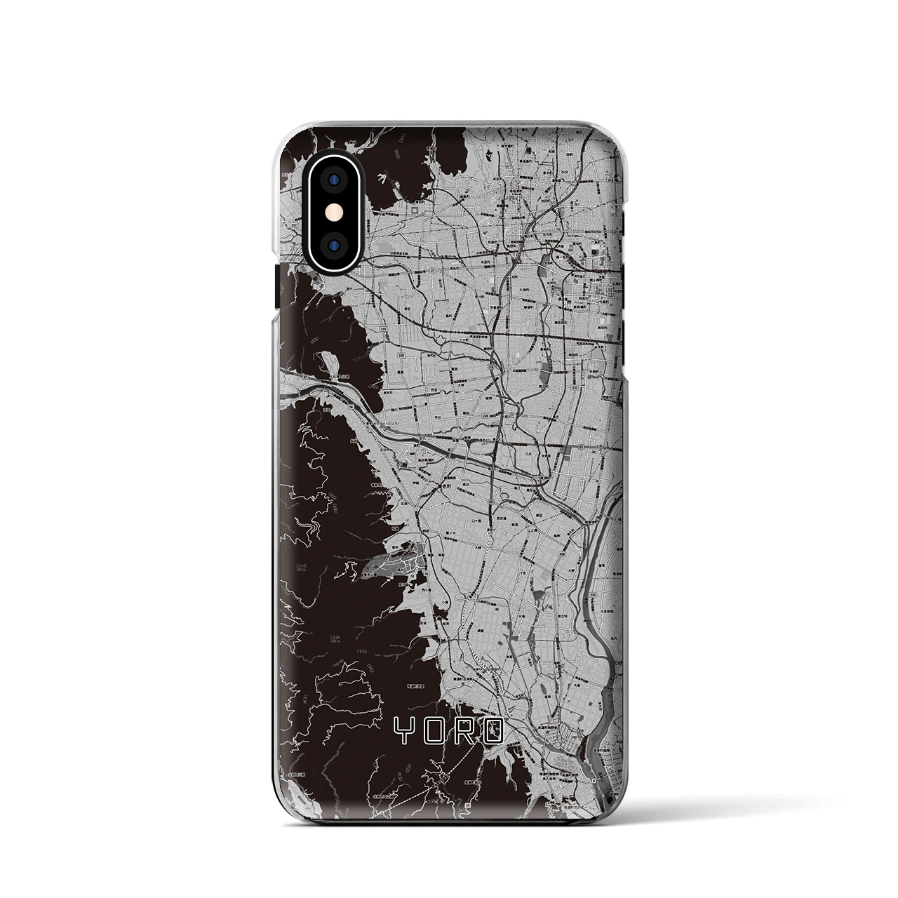 【養老(岐阜県)】地図柄iPhoneケース(クリアタイプ)