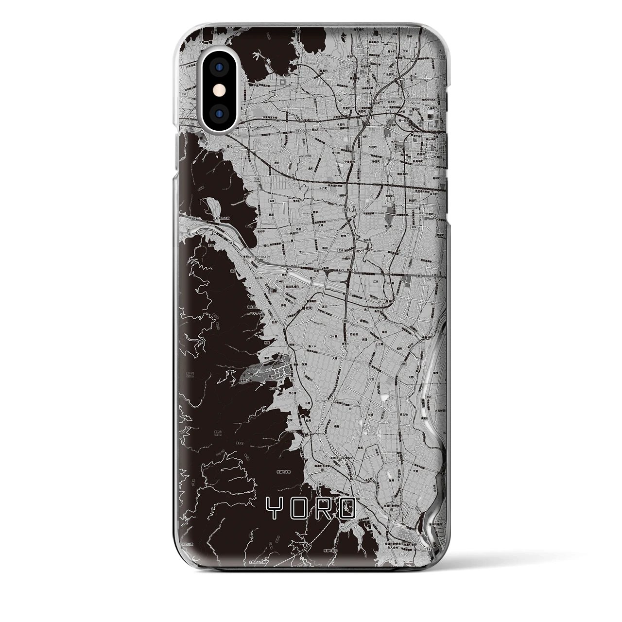 【養老(岐阜県)】地図柄iPhoneケース(クリアタイプ)