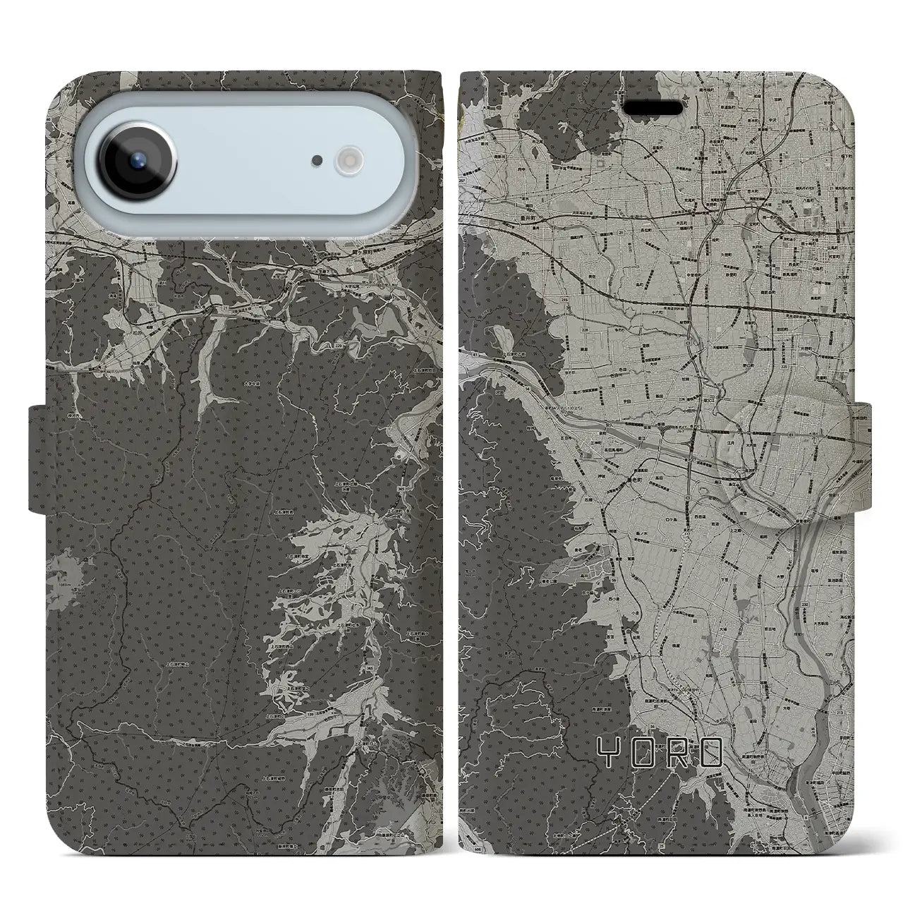 【養老(岐阜県)】地図柄iPhoneケース(手帳タイプ)