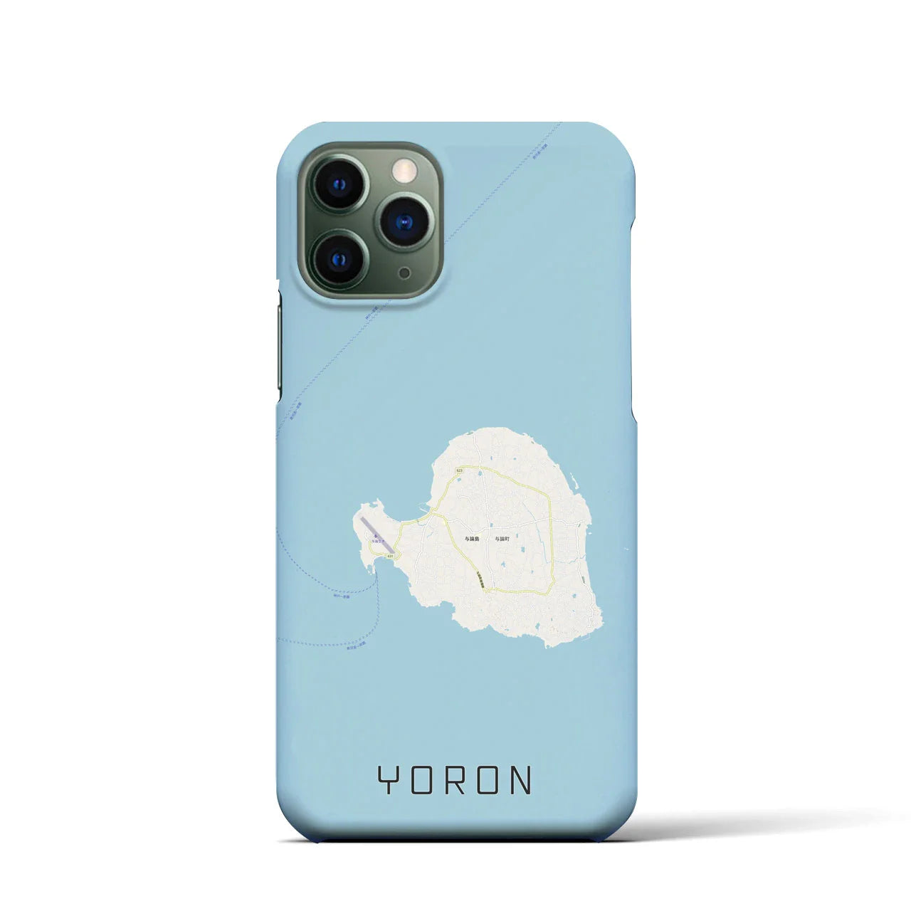 【与論(鹿児島県)】地図柄iPhoneケース(バックカバータイプ)