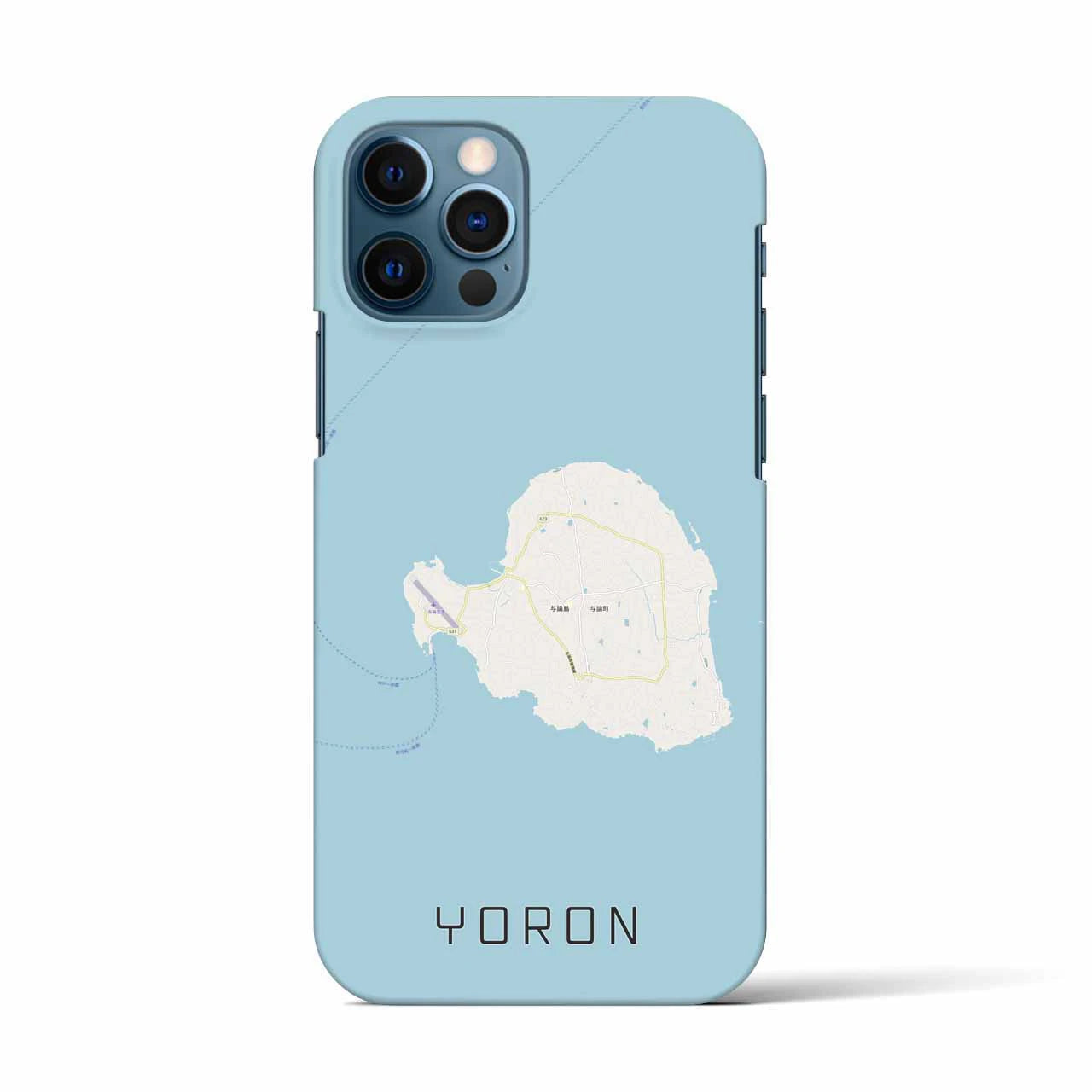 【与論(鹿児島県)】地図柄iPhoneケース(バックカバータイプ)