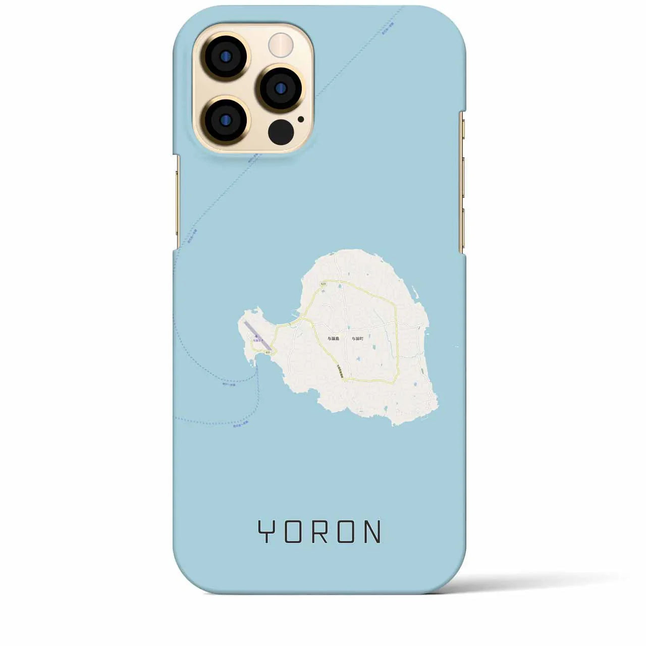 【与論(鹿児島県)】地図柄iPhoneケース(バックカバータイプ)
