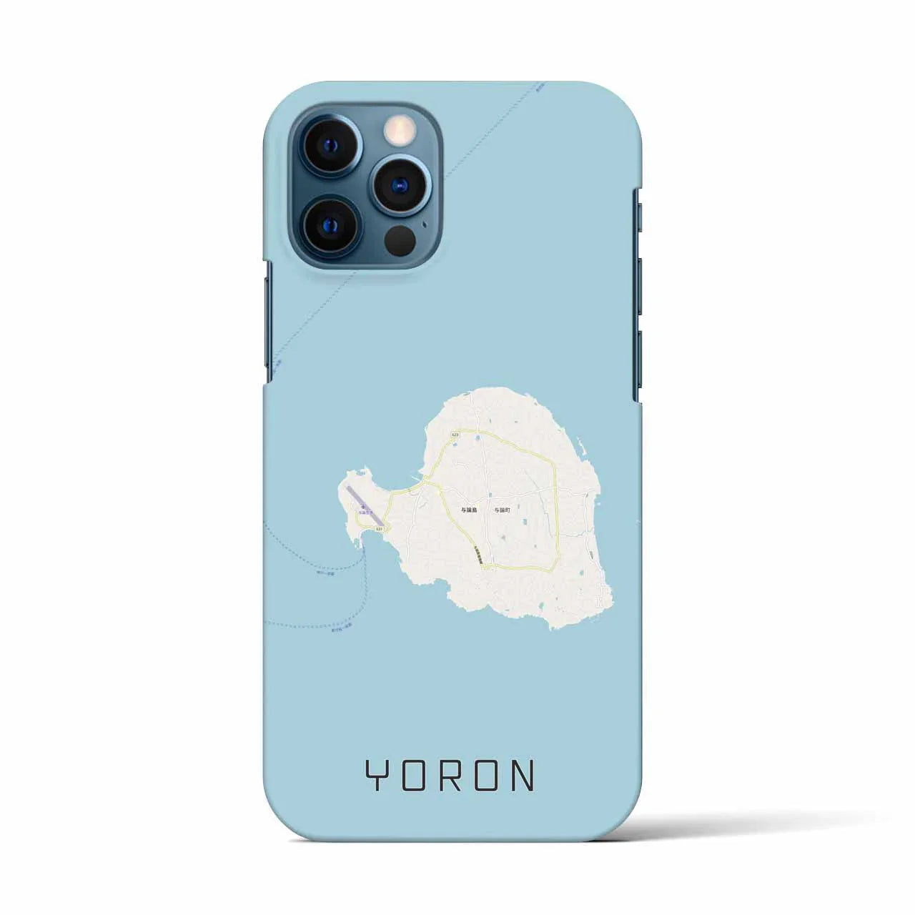 【与論(鹿児島県)】地図柄iPhoneケース(バックカバータイプ)