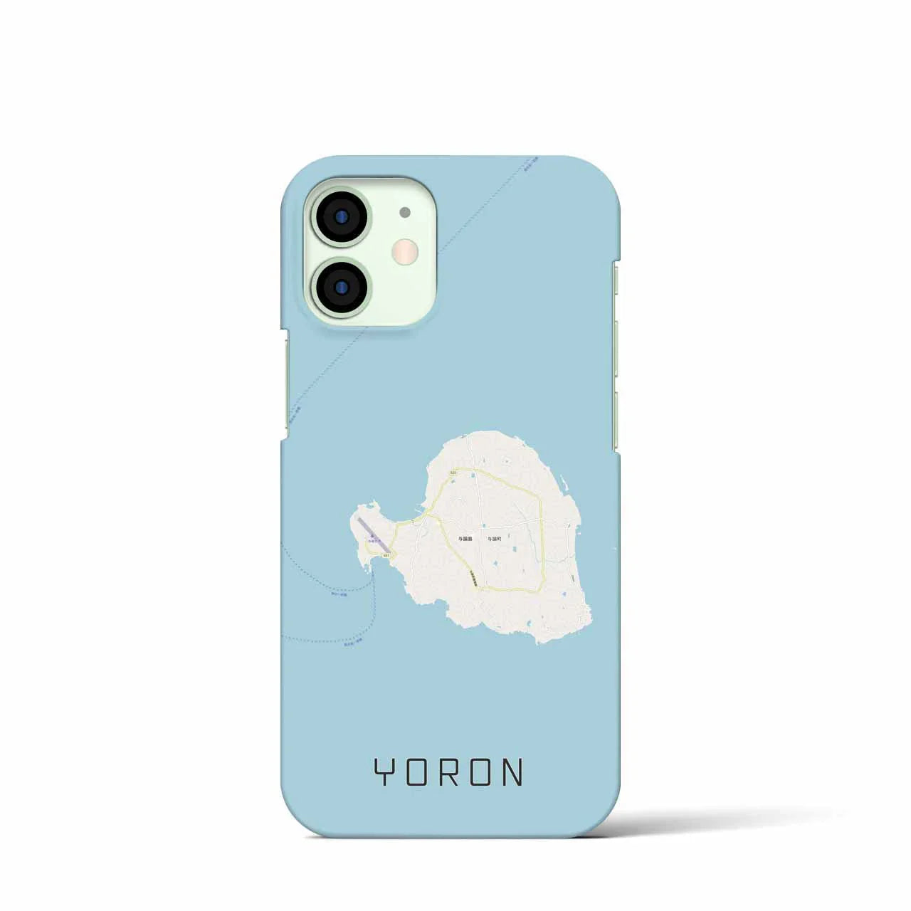 【与論(鹿児島県)】地図柄iPhoneケース(バックカバータイプ)