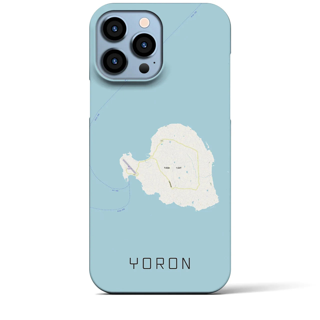 【与論(鹿児島県)】地図柄iPhoneケース(バックカバータイプ)