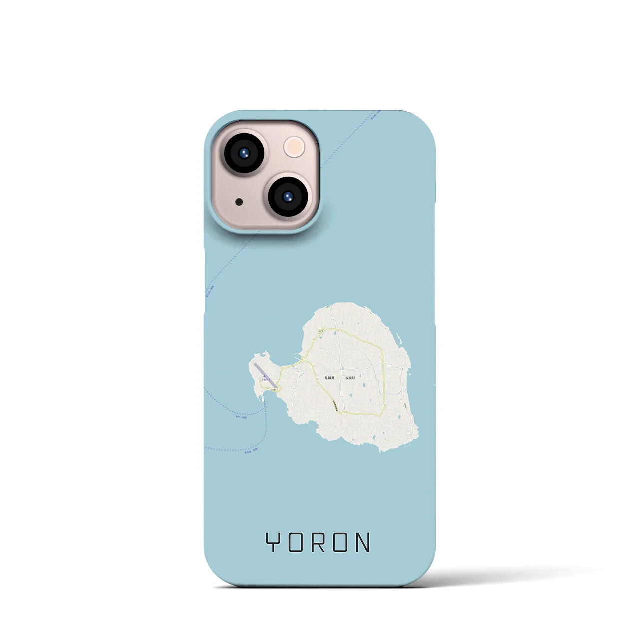 【与論(鹿児島県)】地図柄iPhoneケース(バックカバータイプ)