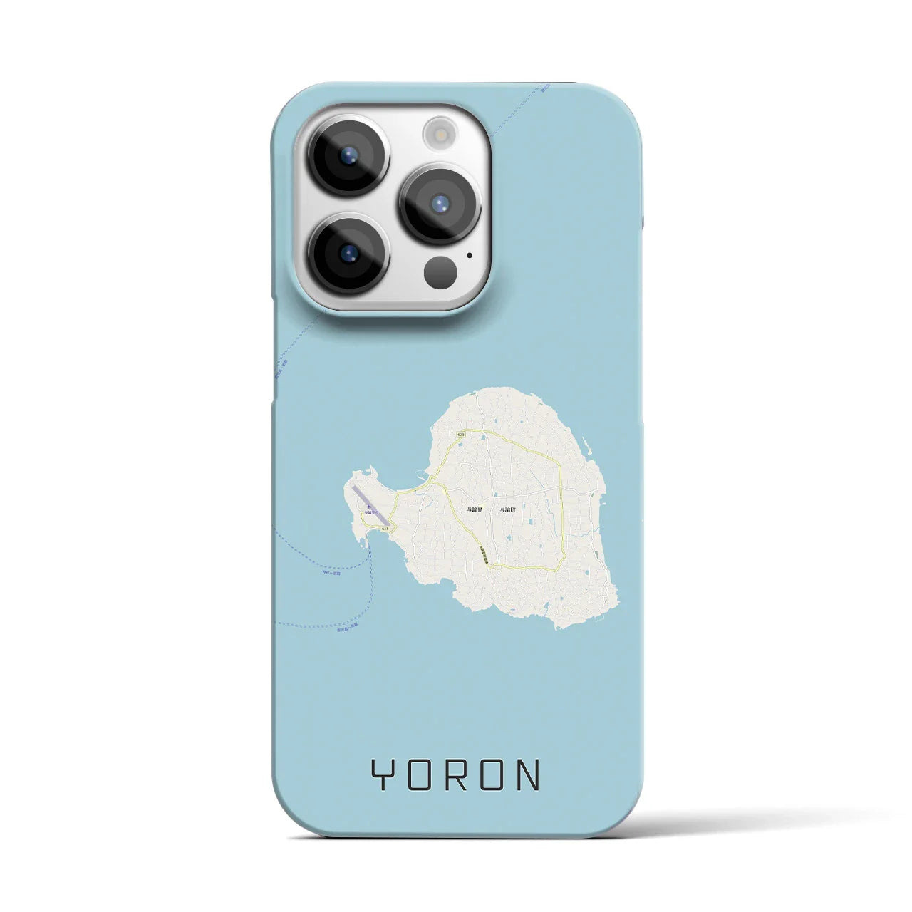 【与論(鹿児島県)】地図柄iPhoneケース(バックカバータイプ)