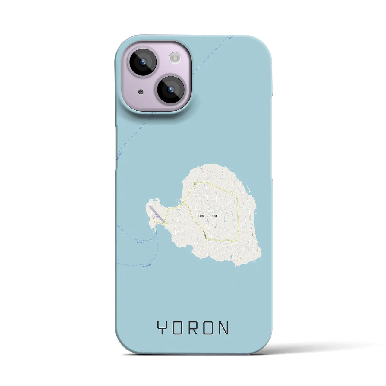 【与論(鹿児島県)】地図柄iPhoneケース(バックカバータイプ)