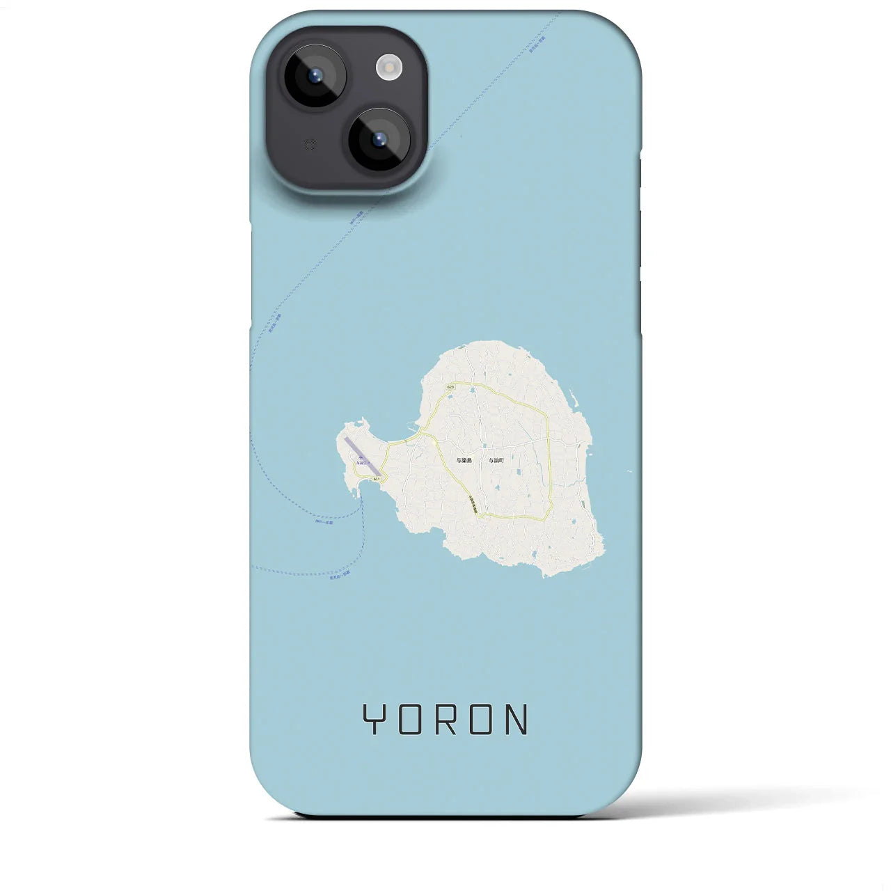【与論(鹿児島県)】地図柄iPhoneケース(バックカバータイプ)