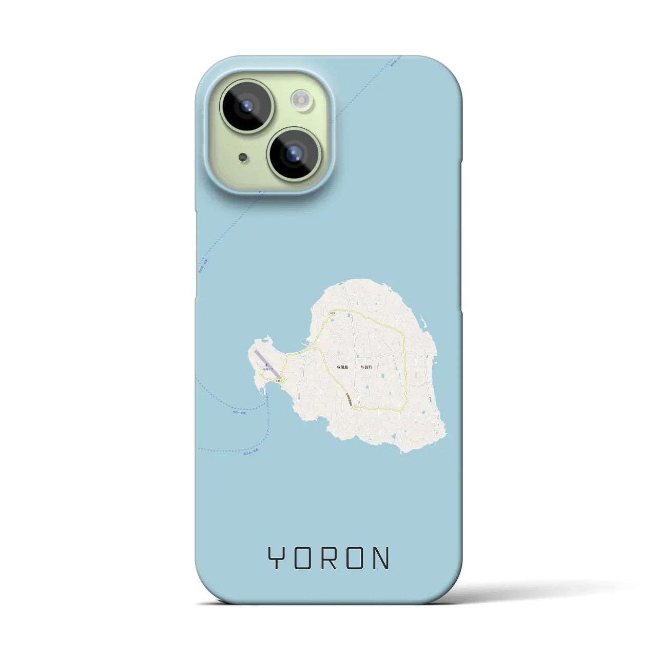 【与論(鹿児島県)】地図柄iPhoneケース(バックカバータイプ)