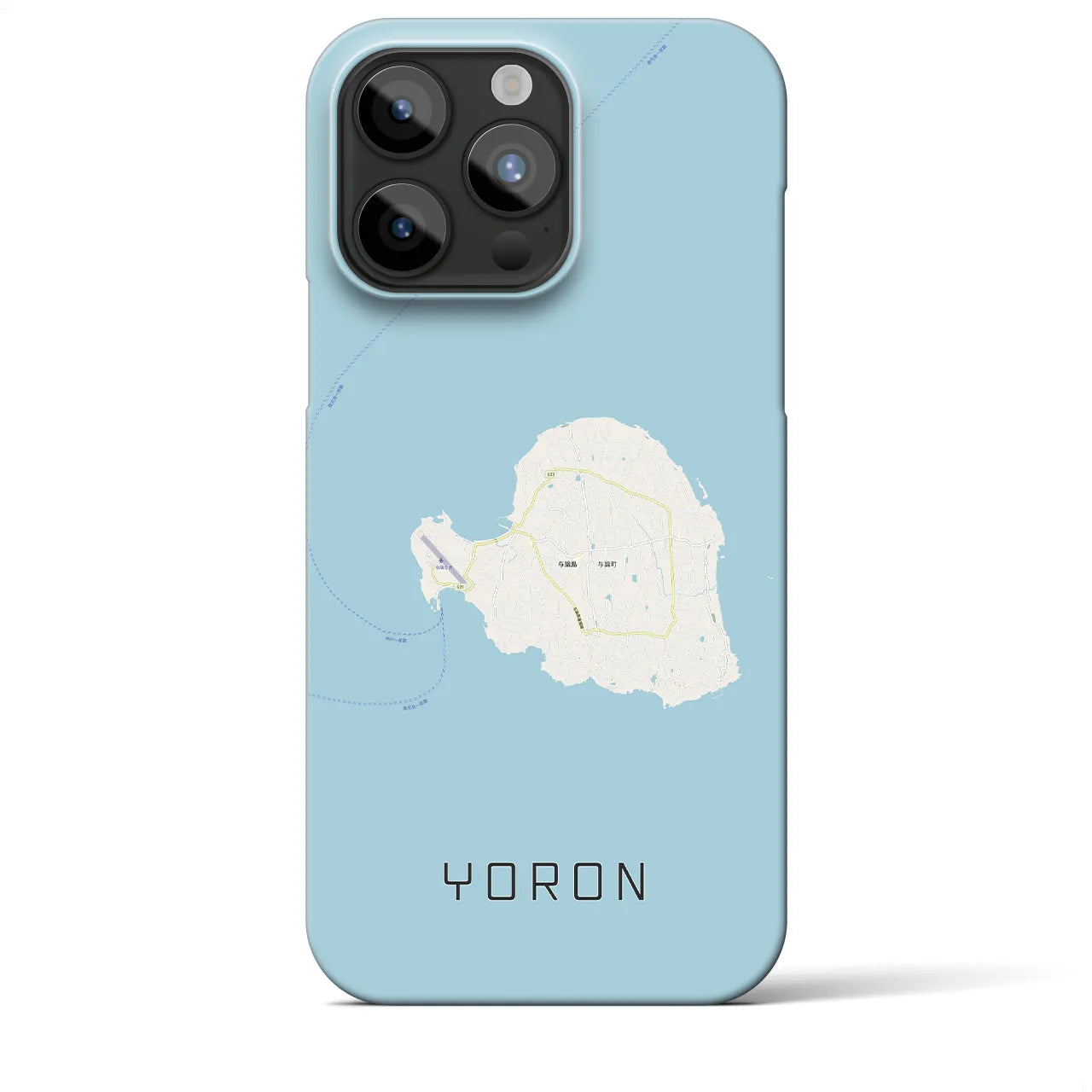 【与論(鹿児島県)】地図柄iPhoneケース(バックカバータイプ)
