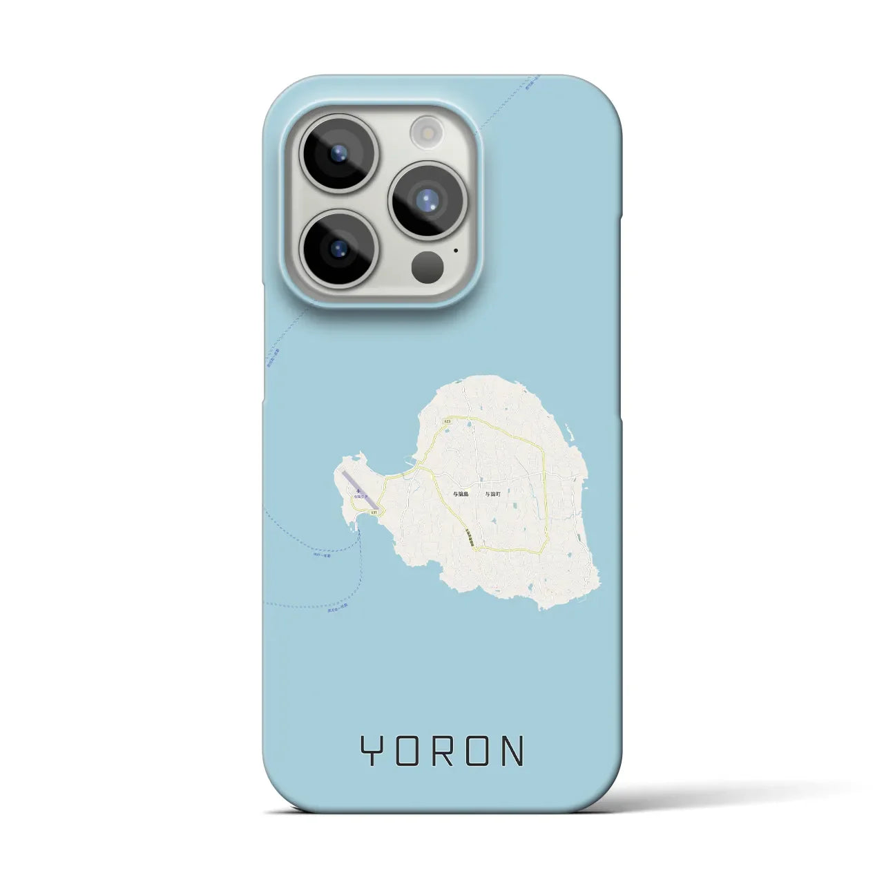 【与論(鹿児島県)】地図柄iPhoneケース(バックカバータイプ)