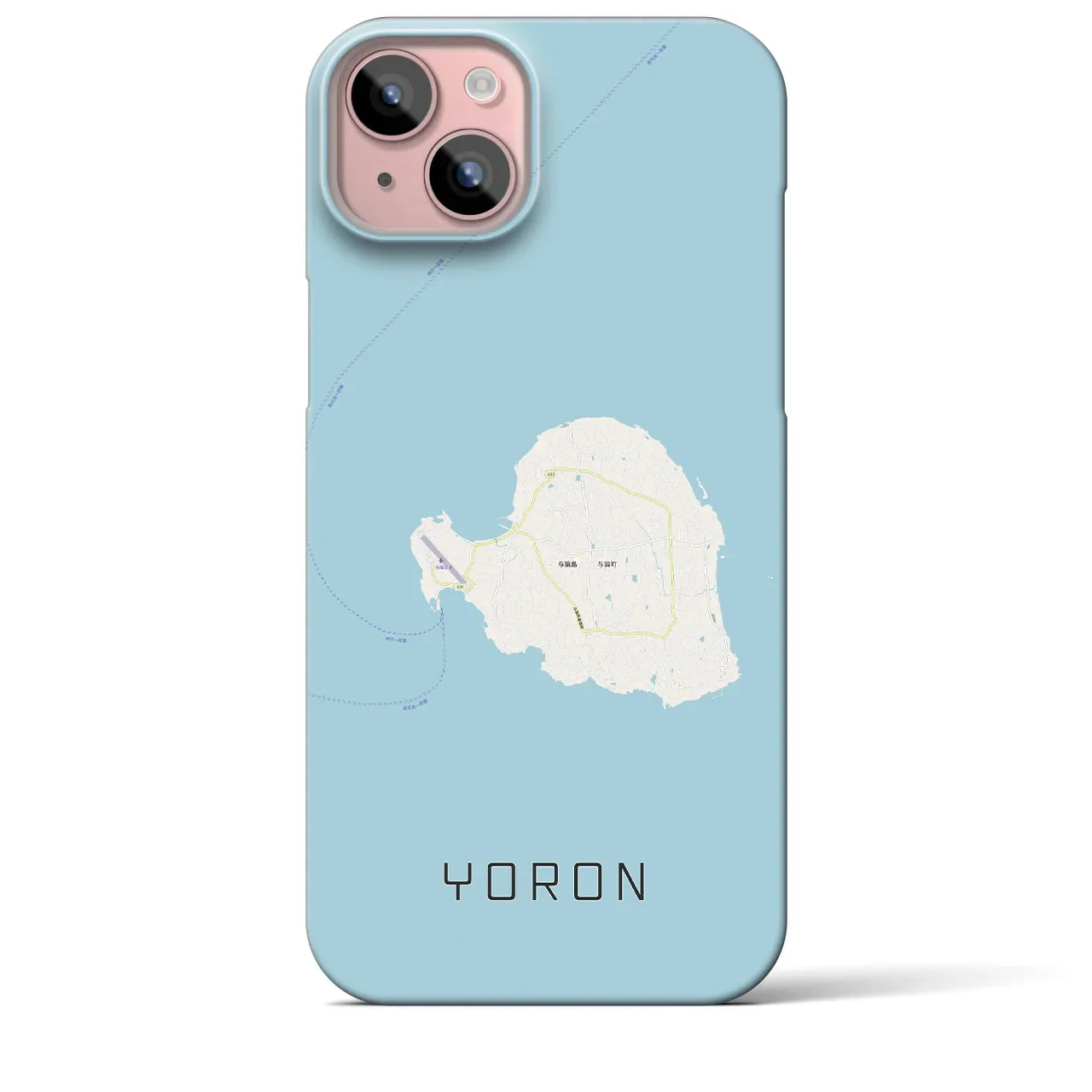 【与論(鹿児島県)】地図柄iPhoneケース(バックカバータイプ)