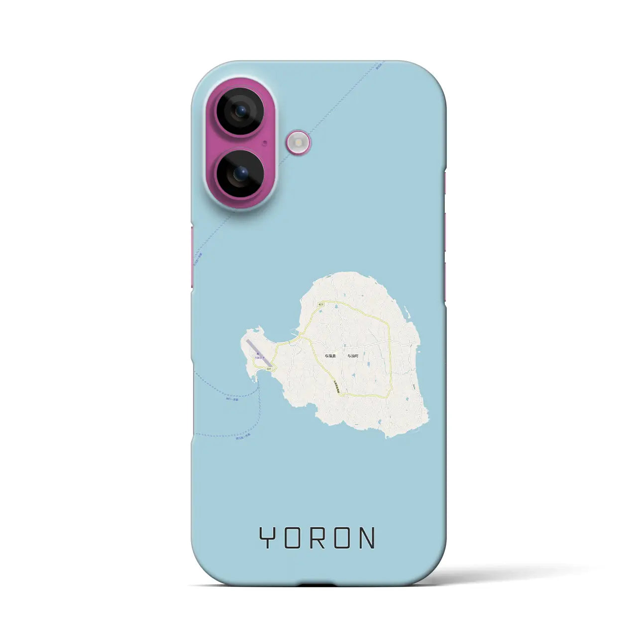 【与論(鹿児島県)】地図柄iPhoneケース(バックカバータイプ)