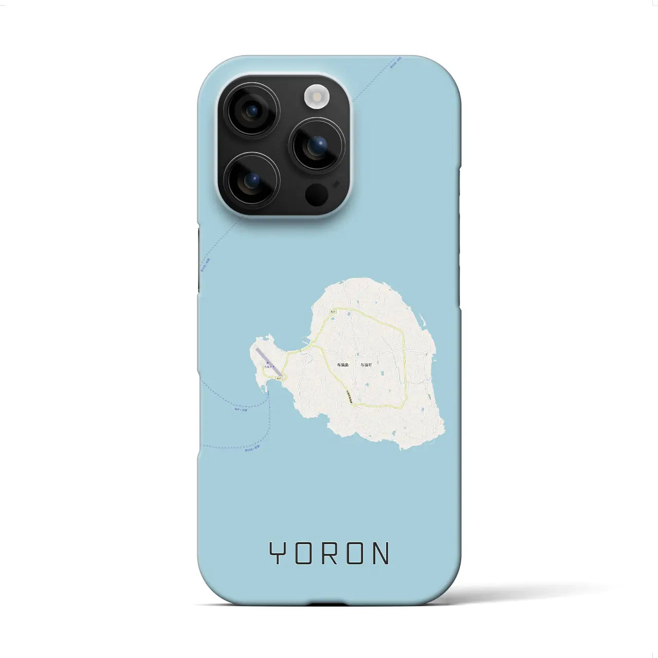【与論(鹿児島県)】地図柄iPhoneケース(バックカバータイプ)