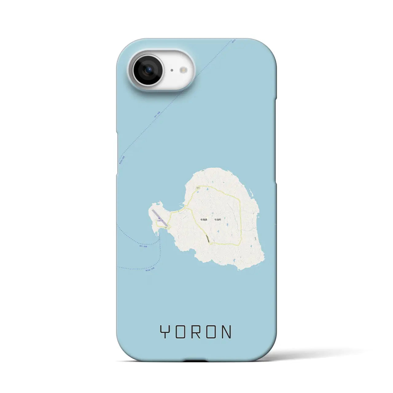 【与論(鹿児島県)】地図柄iPhoneケース(バックカバータイプ)