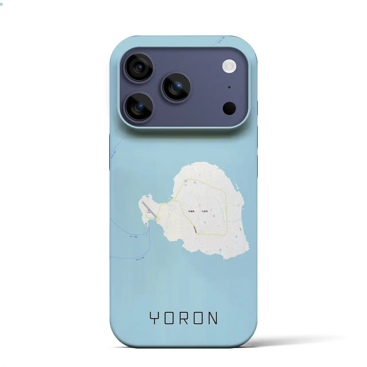 【与論(鹿児島県)】地図柄iPhoneケース(バックカバータイプ)