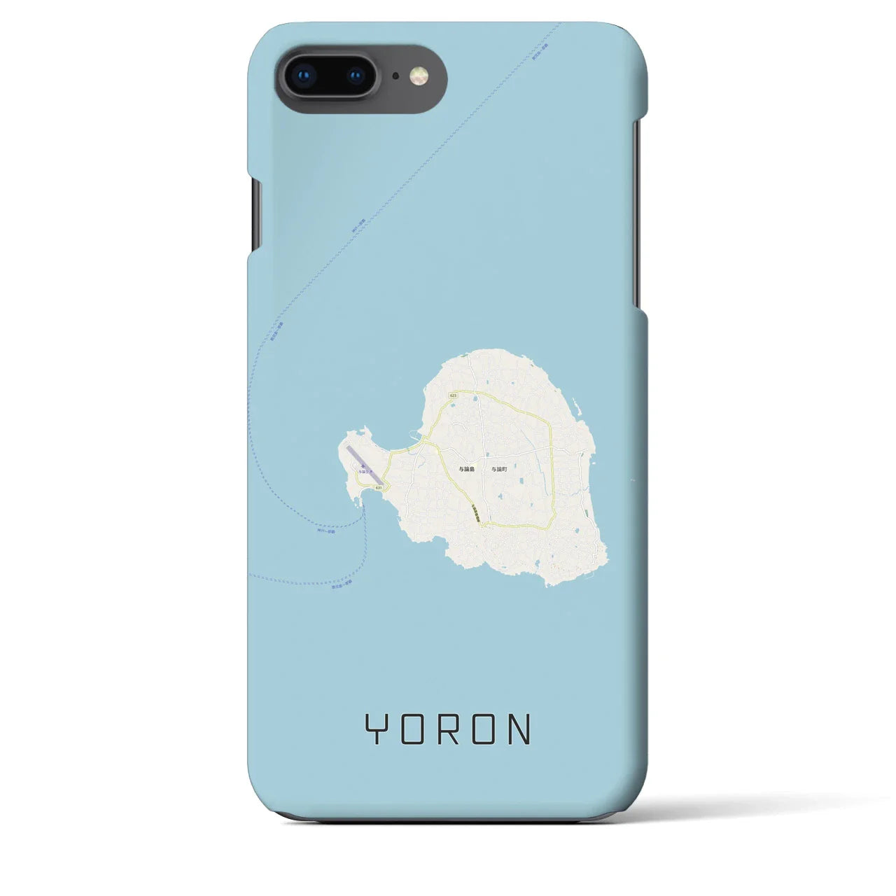 【与論(鹿児島県)】地図柄iPhoneケース(バックカバータイプ)