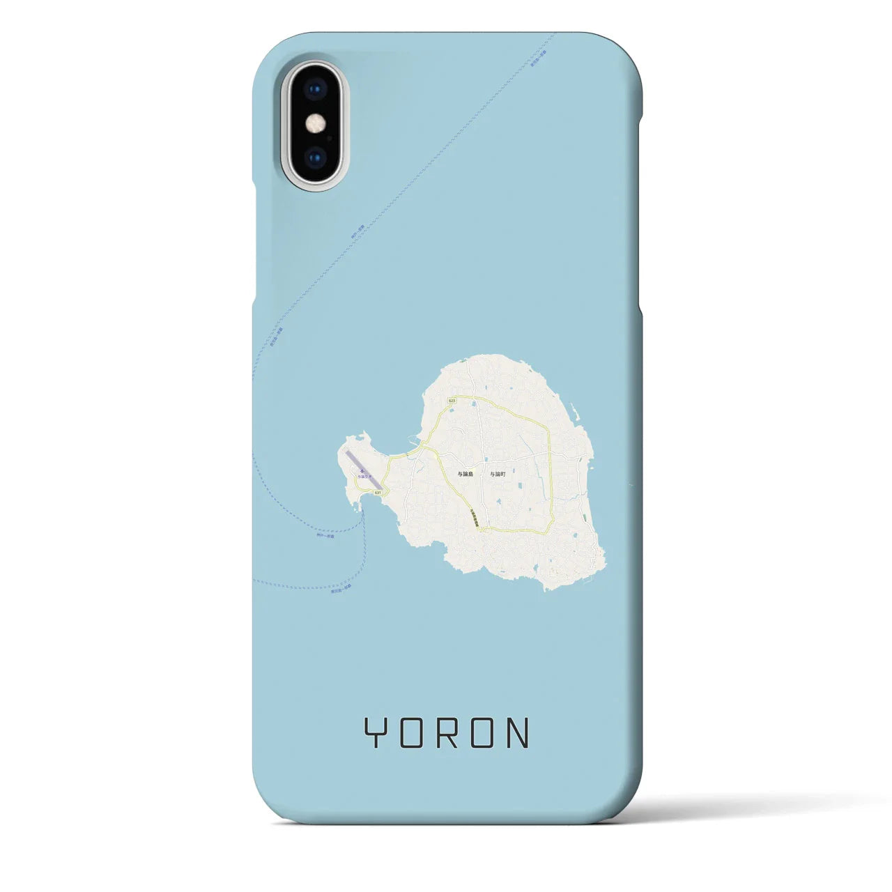 【与論(鹿児島県)】地図柄iPhoneケース(バックカバータイプ)