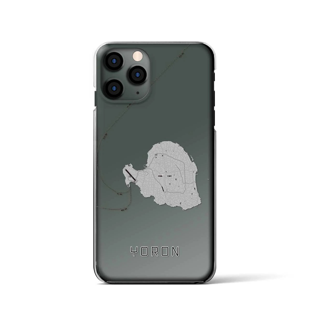【与論(鹿児島県)】地図柄iPhoneケース(クリアタイプ)
