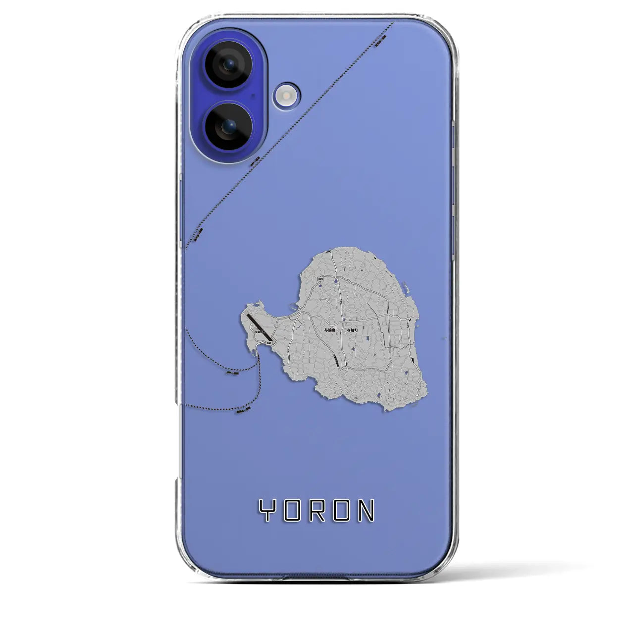 【与論(鹿児島県)】地図柄iPhoneケース(クリアタイプ)