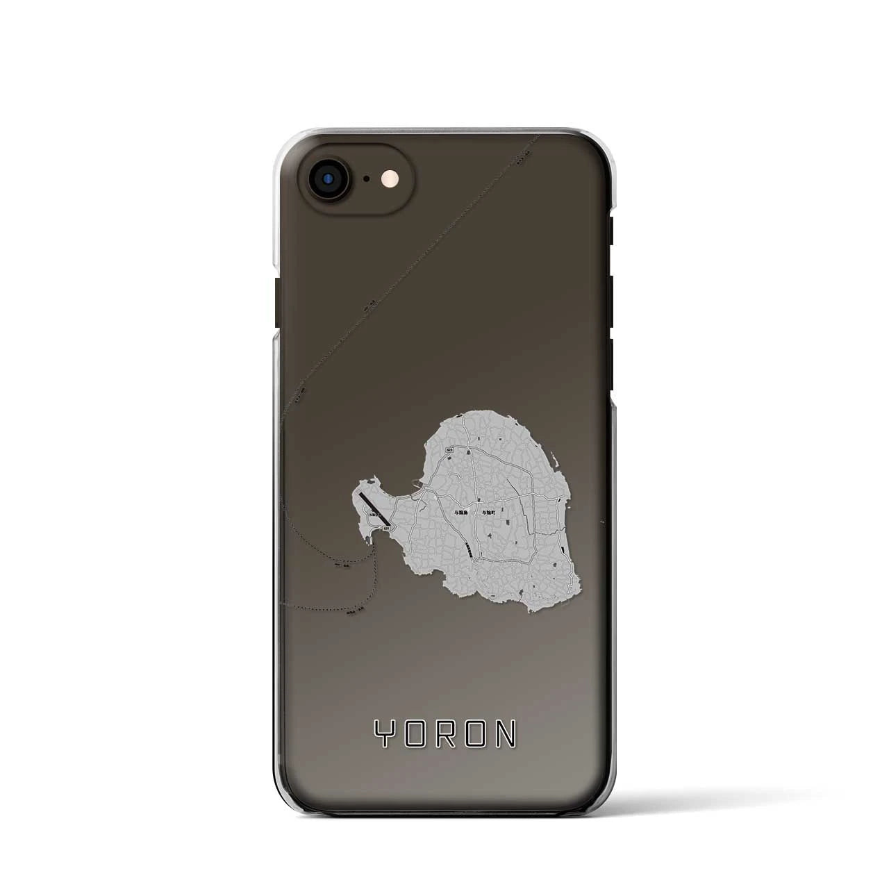 【与論(鹿児島県)】地図柄iPhoneケース(クリアタイプ)