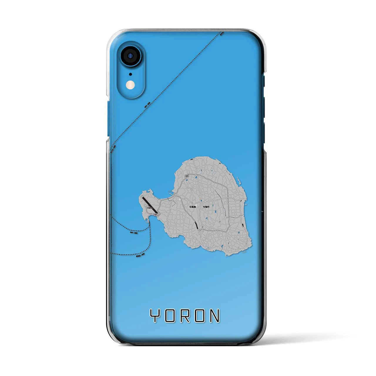 【与論(鹿児島県)】地図柄iPhoneケース(クリアタイプ)