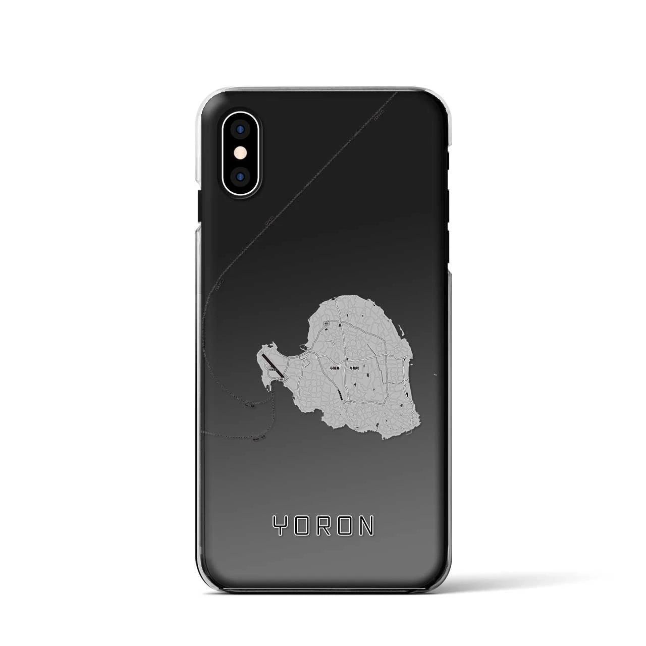 【与論(鹿児島県)】地図柄iPhoneケース(クリアタイプ)