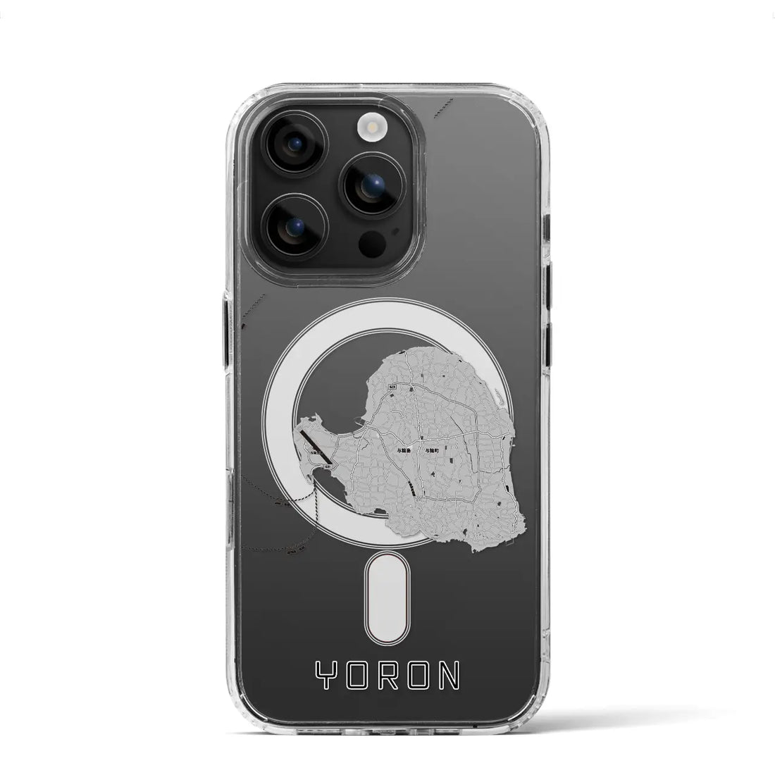 【与論(鹿児島県)】地図柄iPhoneケース(MagSafeタイプ)