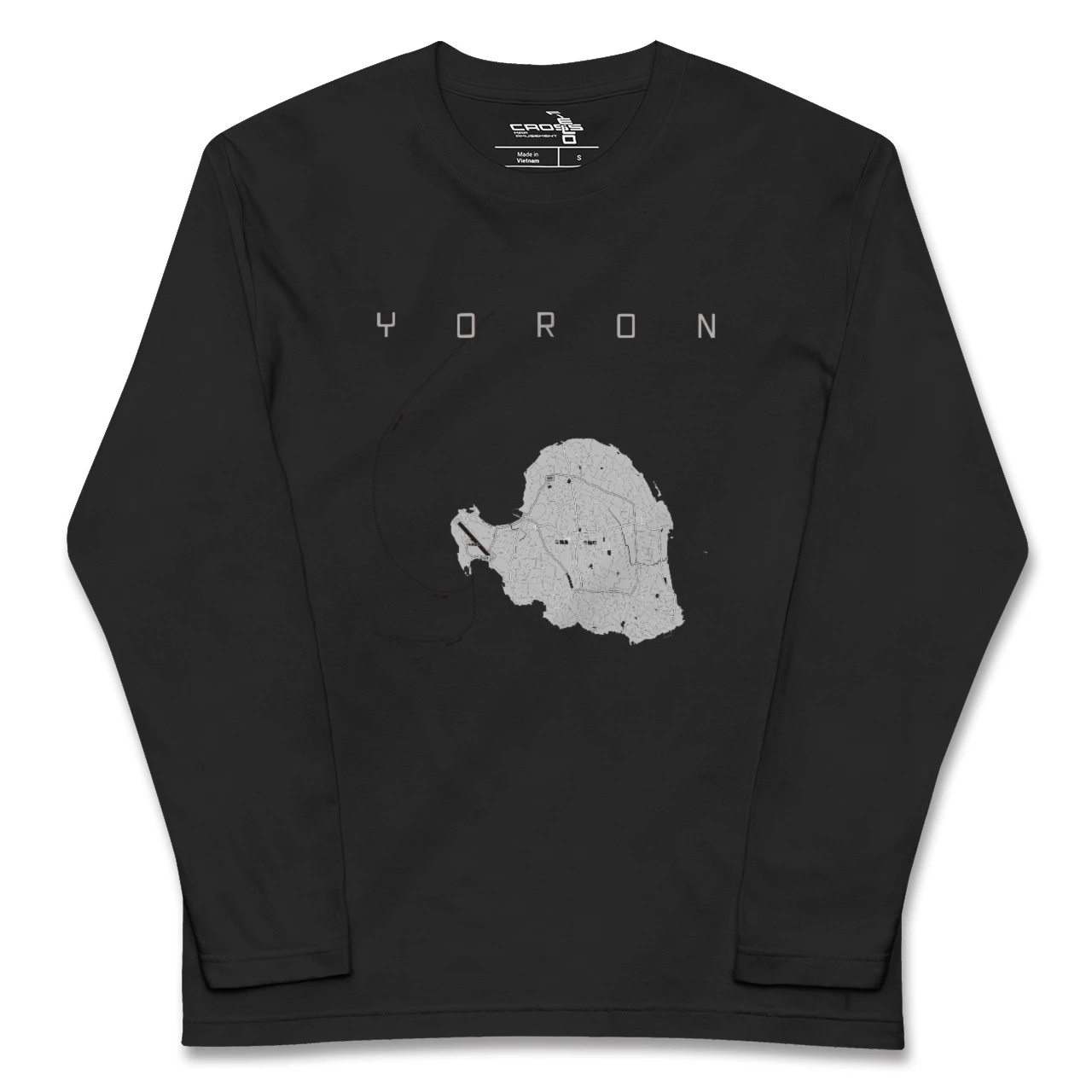 【与論(鹿児島県)】地図柄ロングスリーブTシャツ