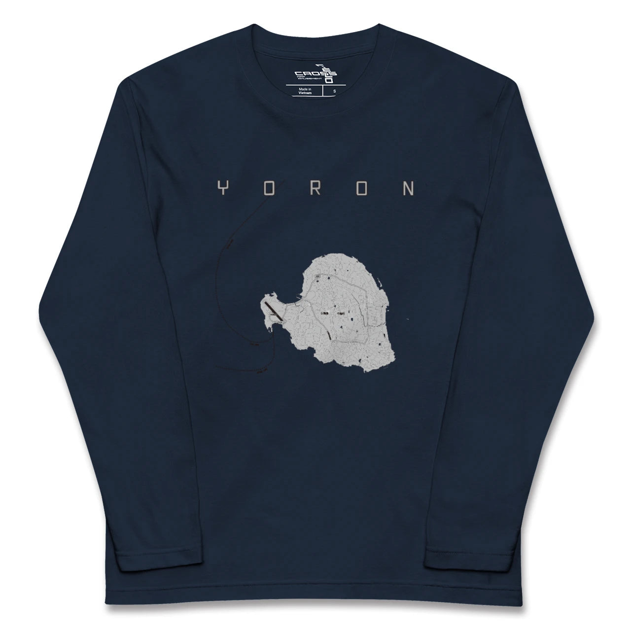 【与論(鹿児島県)】地図柄ロングスリーブTシャツ