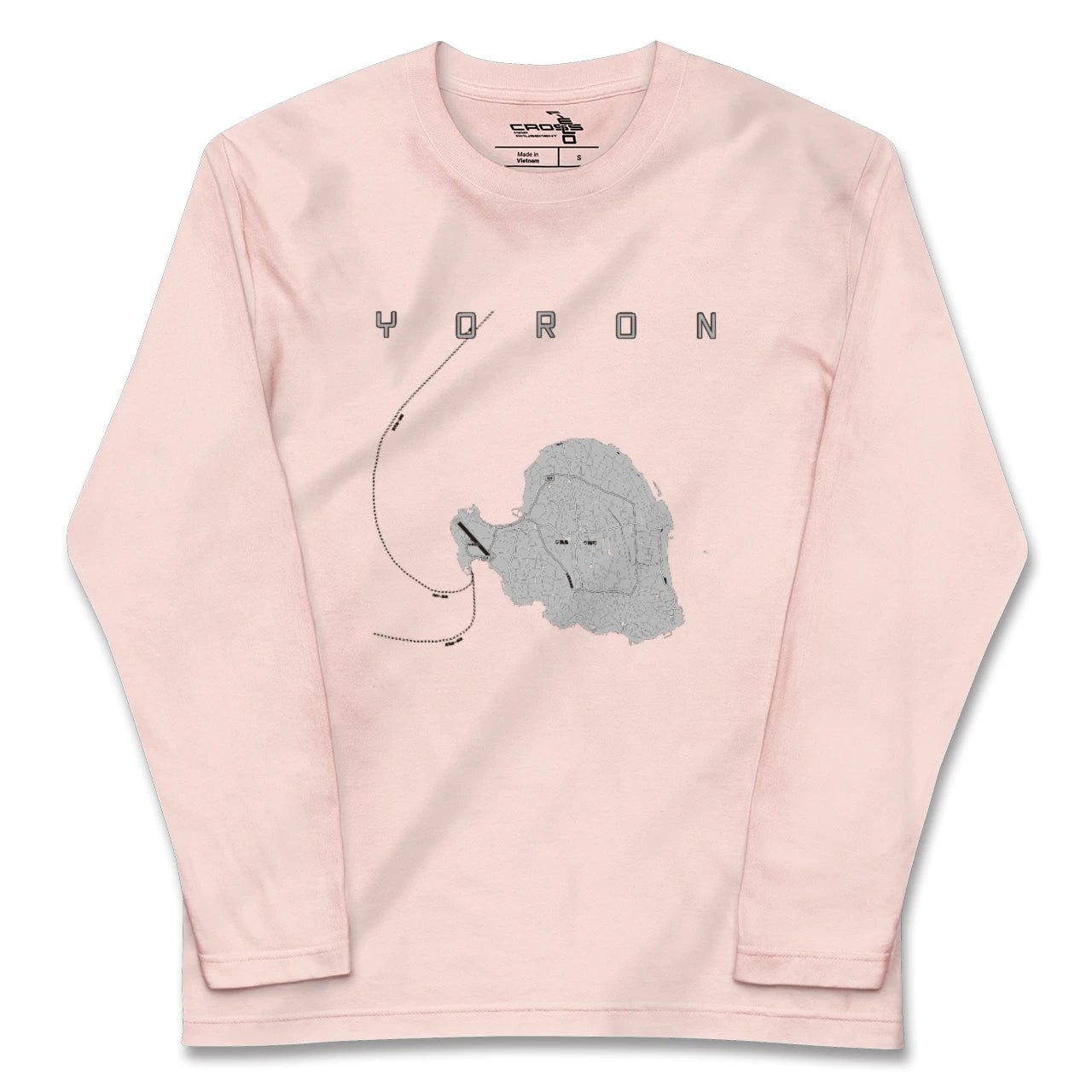 【与論(鹿児島県)】地図柄ロングスリーブTシャツ