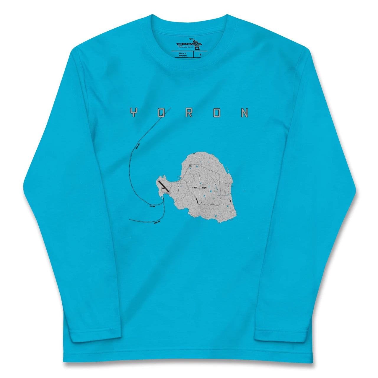 【与論(鹿児島県)】地図柄ロングスリーブTシャツ