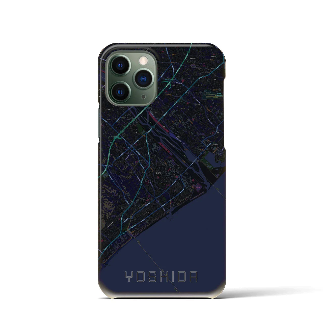 【吉田(静岡県)】地図柄iPhoneケース(バックカバータイプ)