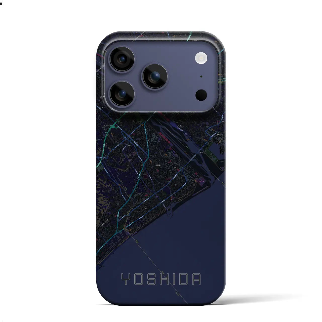 【吉田(静岡県)】地図柄iPhoneケース(バックカバータイプ)