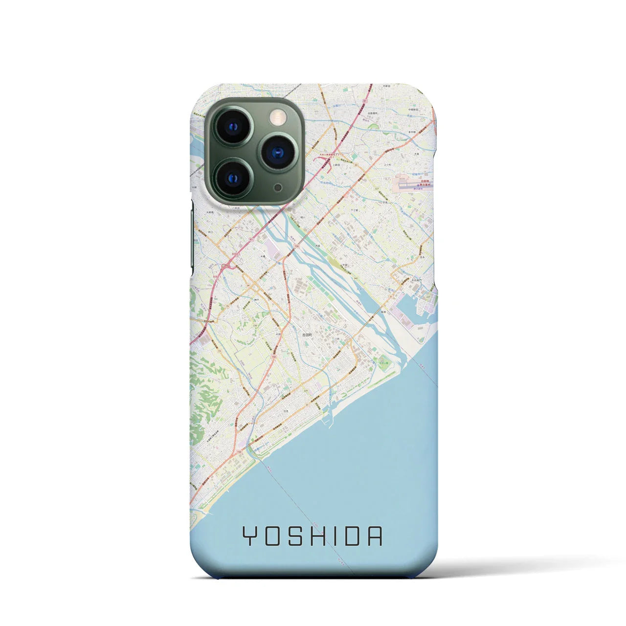 【吉田(静岡県)】地図柄iPhoneケース(バックカバータイプ)